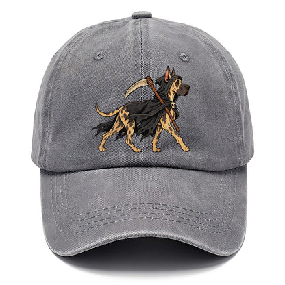 One Great Dane In Halloween Costume Grim Reaper With A Small Hooded Cloak And Toy Scythe Halloween Dog Parade Classic Cap – Urban Haze