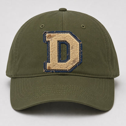 Varsity Chenille D Monogram Baseball Cap – Army Green