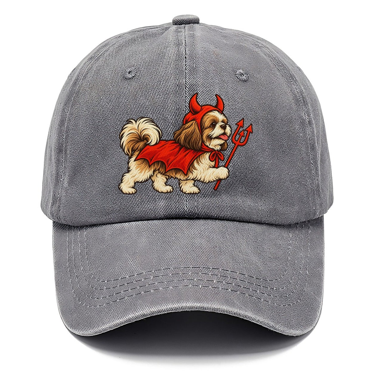 One Shih Tzu In Halloween Costume Little Devil With Horns And A Pitchfork Prop Halloween Dog Parade Classic Cap – Urban Haze