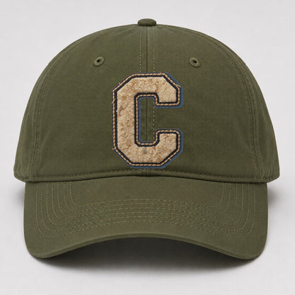 Varsity Chenille C Monogram Baseball Cap – Army Green