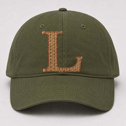 Woven Tweed L Monogram Baseball Cap – Army Green