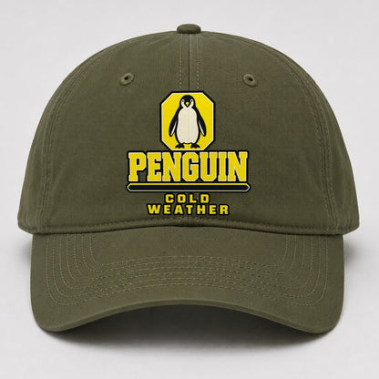 Penguin Cold Weather Heavy Duty Baseball Cap – Army Green