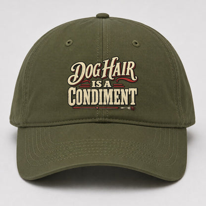 Dog Hair Is A Condiment American Wit Baseball Cap – Army Green