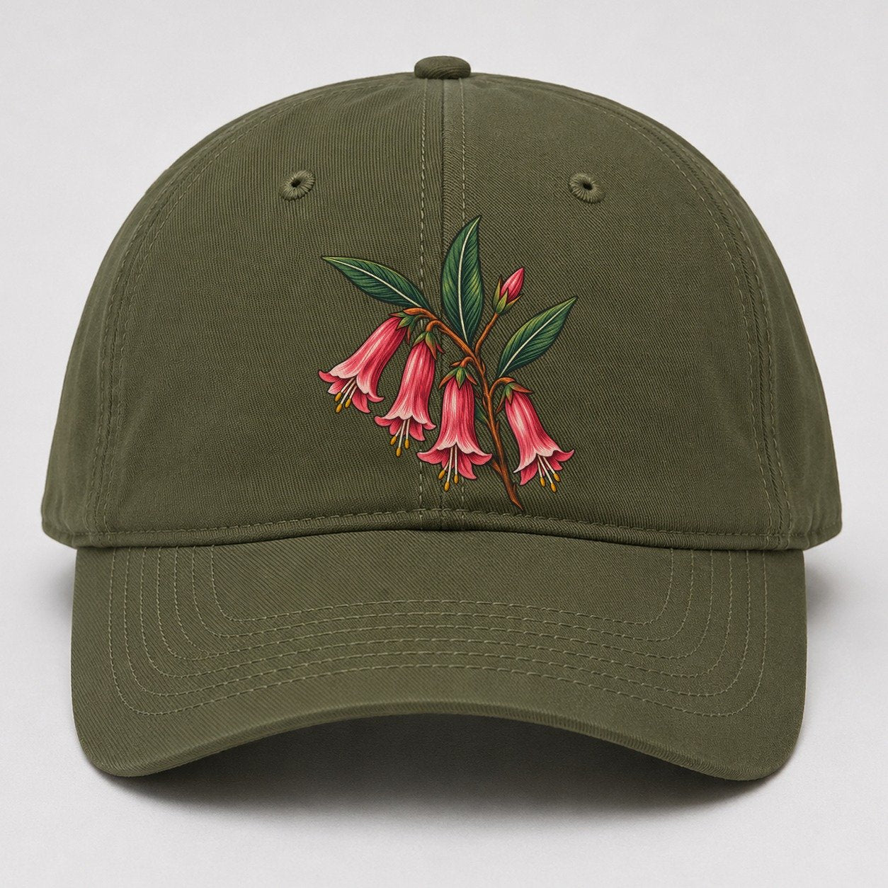 Victoria Common Pink Heath Australia Cultural Icons Baseball Cap – Army Green