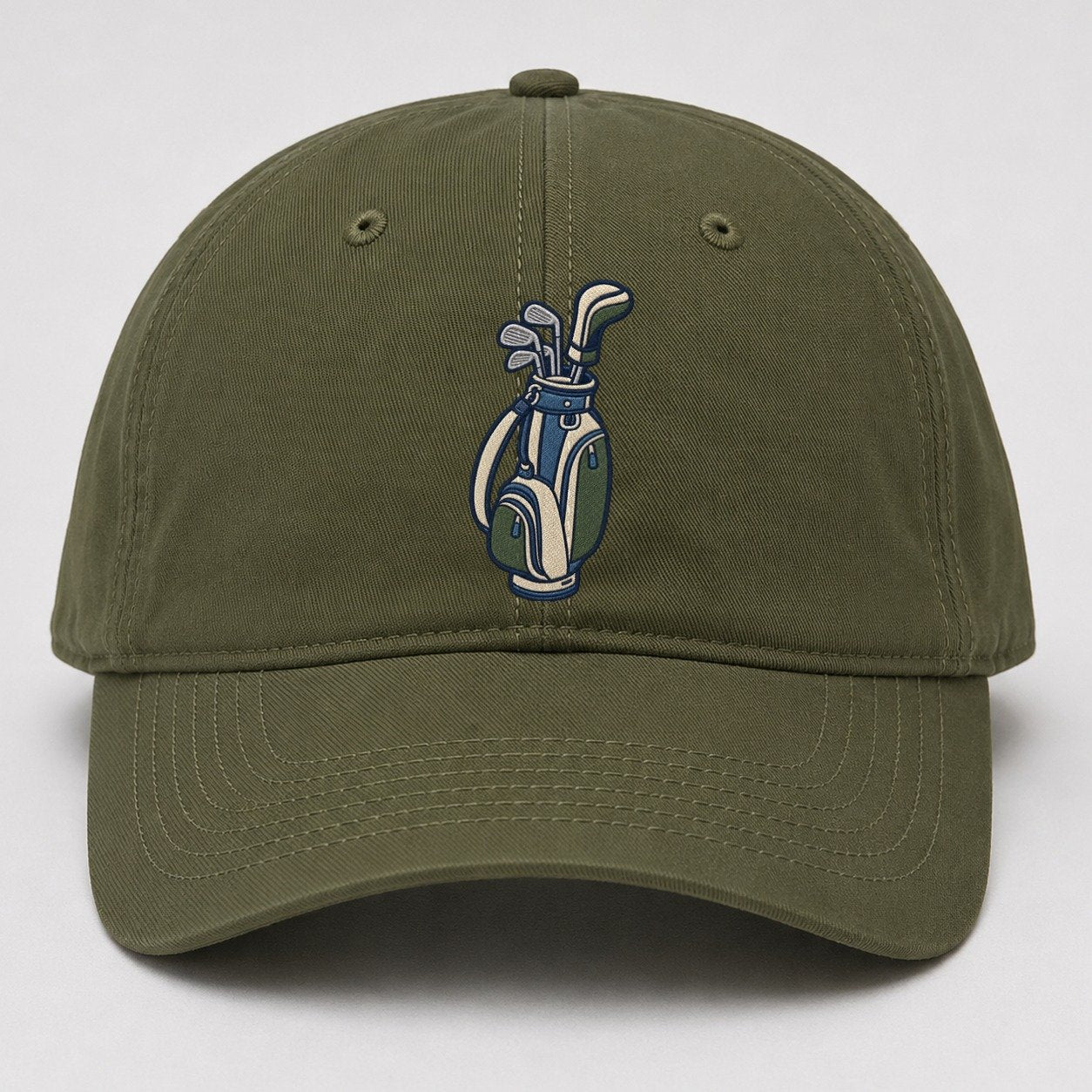 Golf Bag Tiny Solo Marks Baseball Cap – Army Green