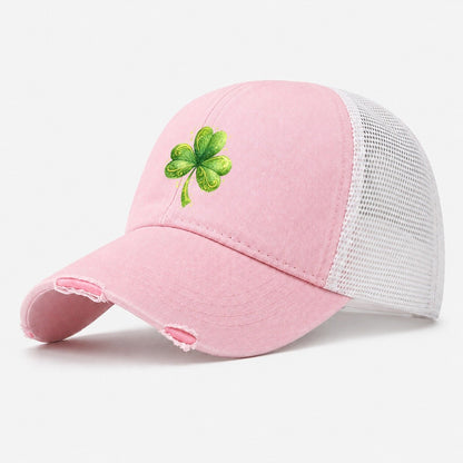 Shamrock Washed Trucker Hat – Light Pink
