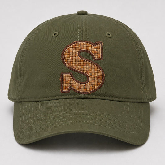 Woven Tweed S Monogram Baseball Cap – Army Green