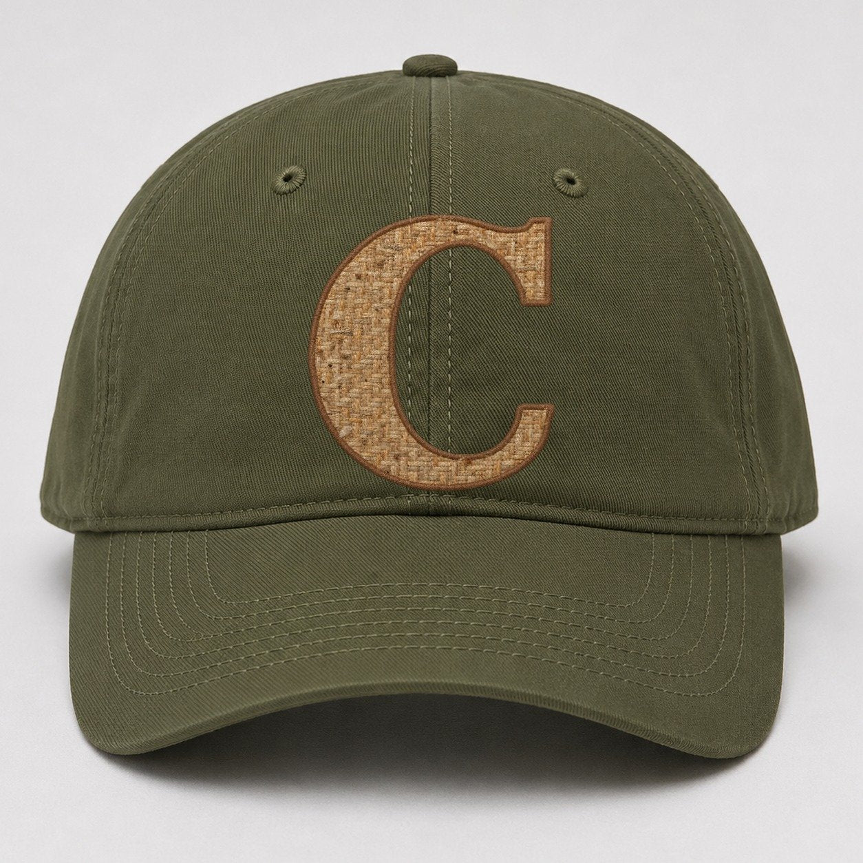 Woven Tweed C Monogram Baseball Cap – Army Green