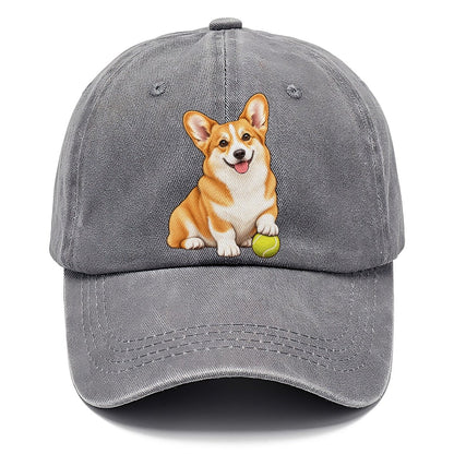 Happy Corgi with Tennis Ball Classic Cap – Urban Haze