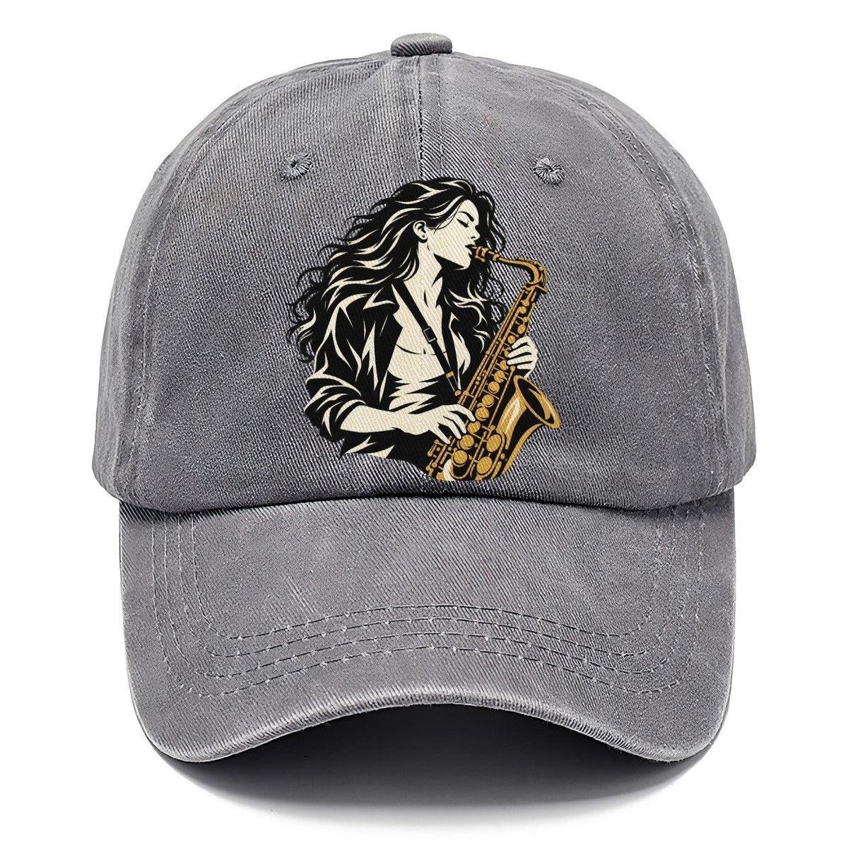 Woman Playing Saxophone Classic Cap – Urban Haze