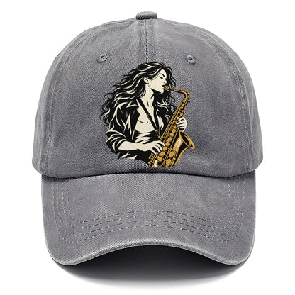 Woman Playing Saxophone Classic Cap – Urban Haze