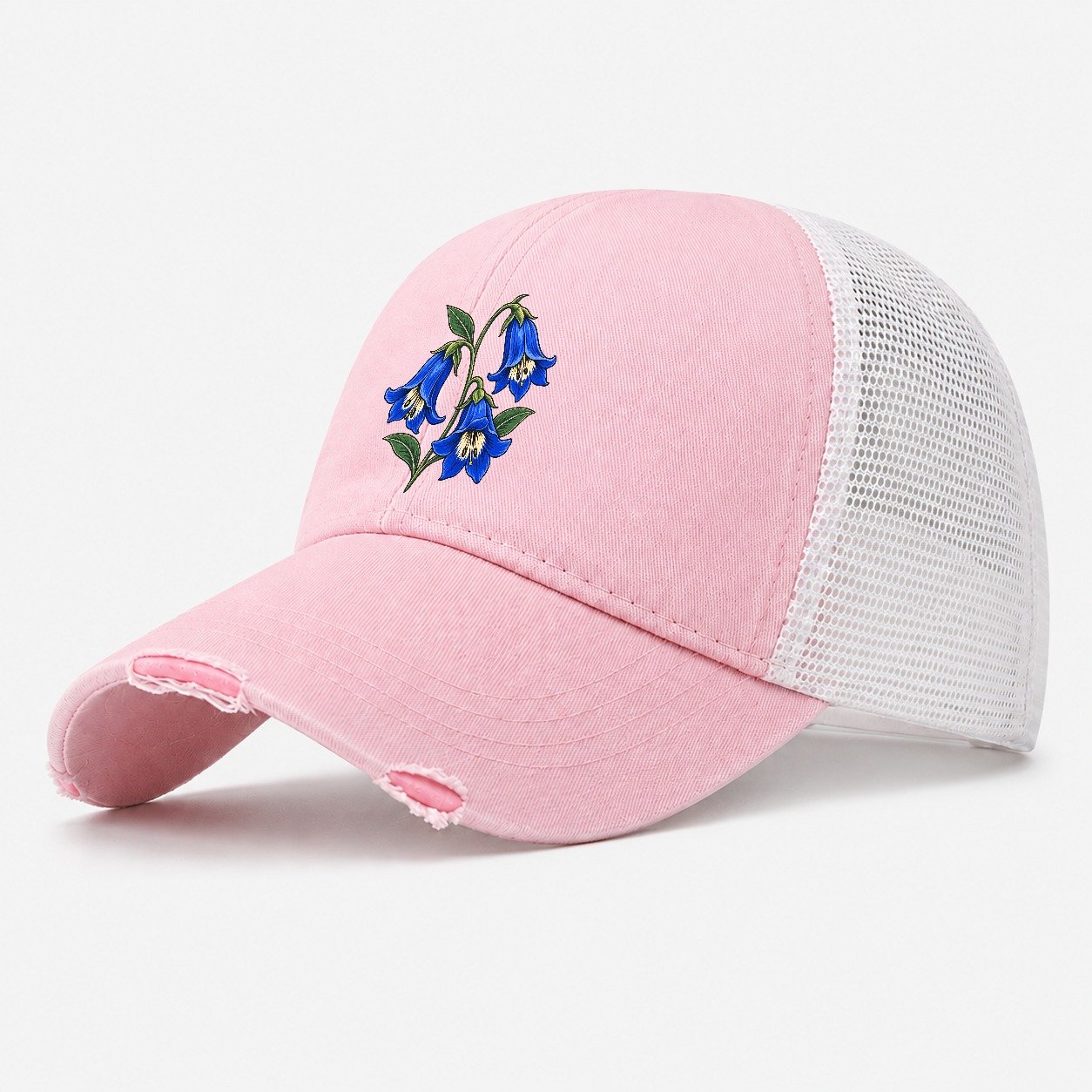 Australian Capital Territory Royal Bluebells Australia Cultural Icons Washed Trucker Hat – Light Pink