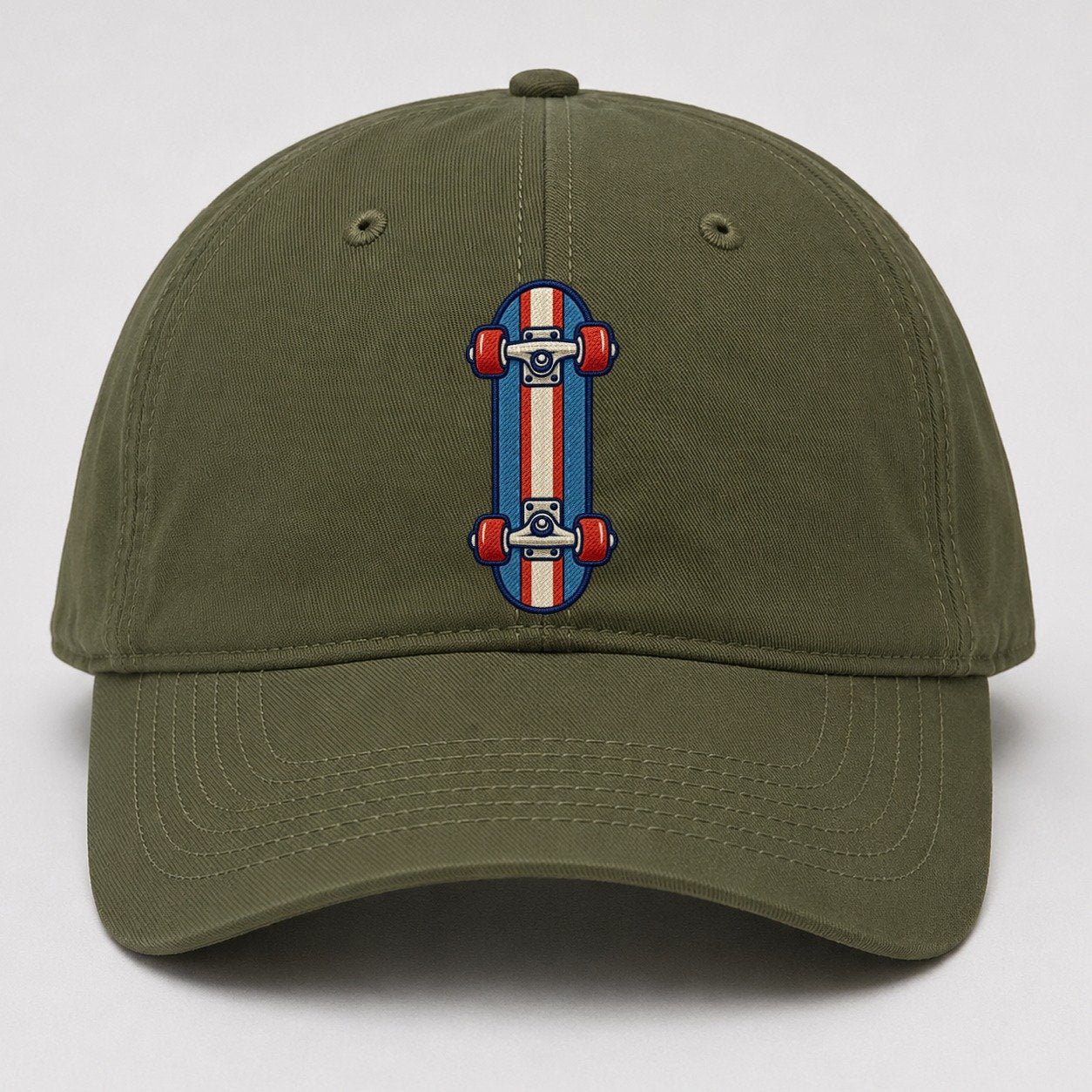 Skateboard Tiny Solo Marks Baseball Cap – Army Green