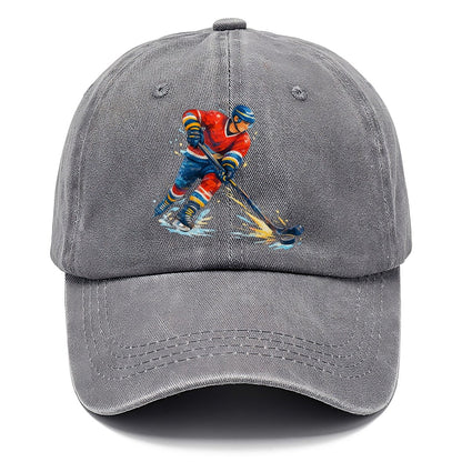 Ice Hockey Player Shooting Puck Classic Cap – Urban Haze