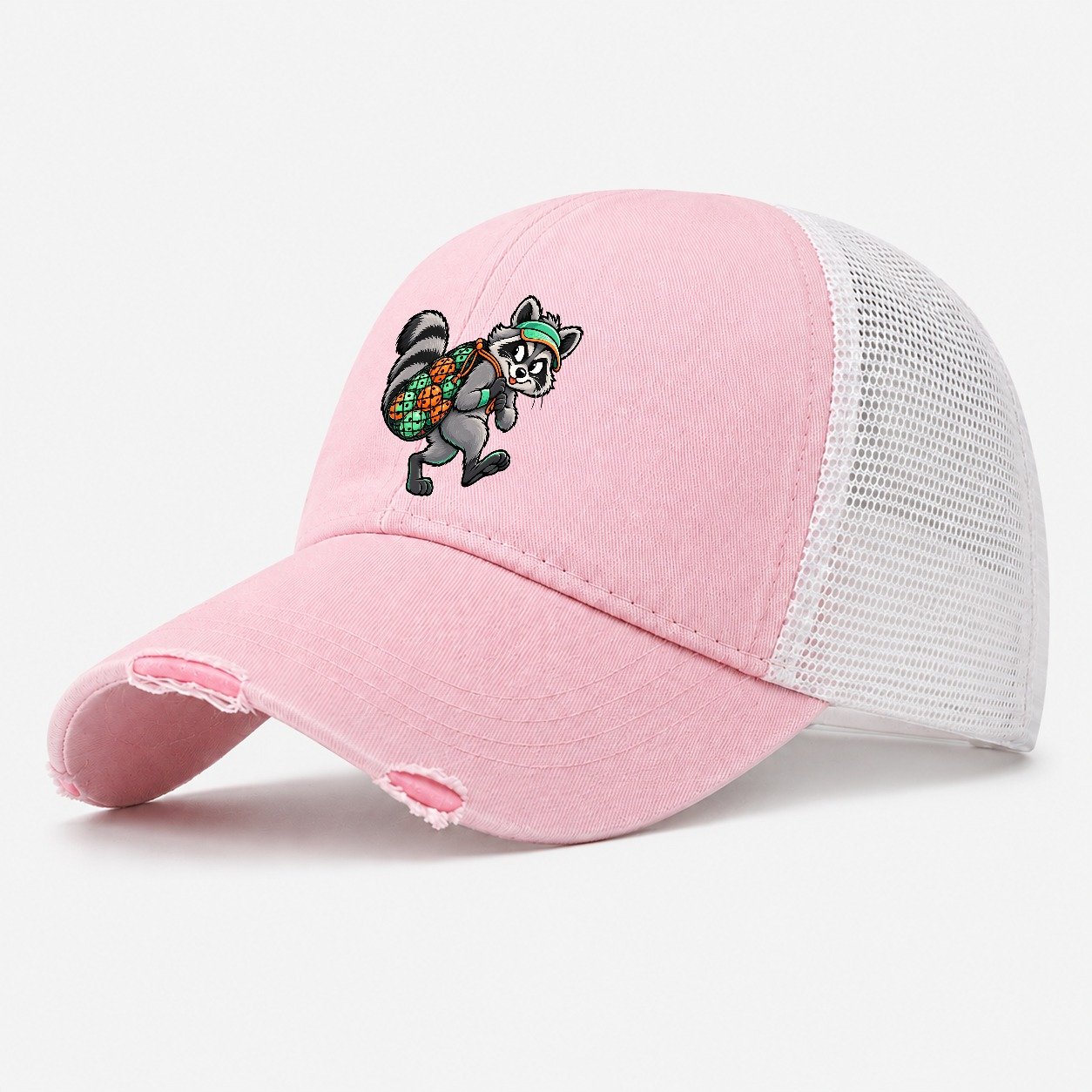 Court Bandit Pickleball Life Washed Trucker Hat – Light Pink