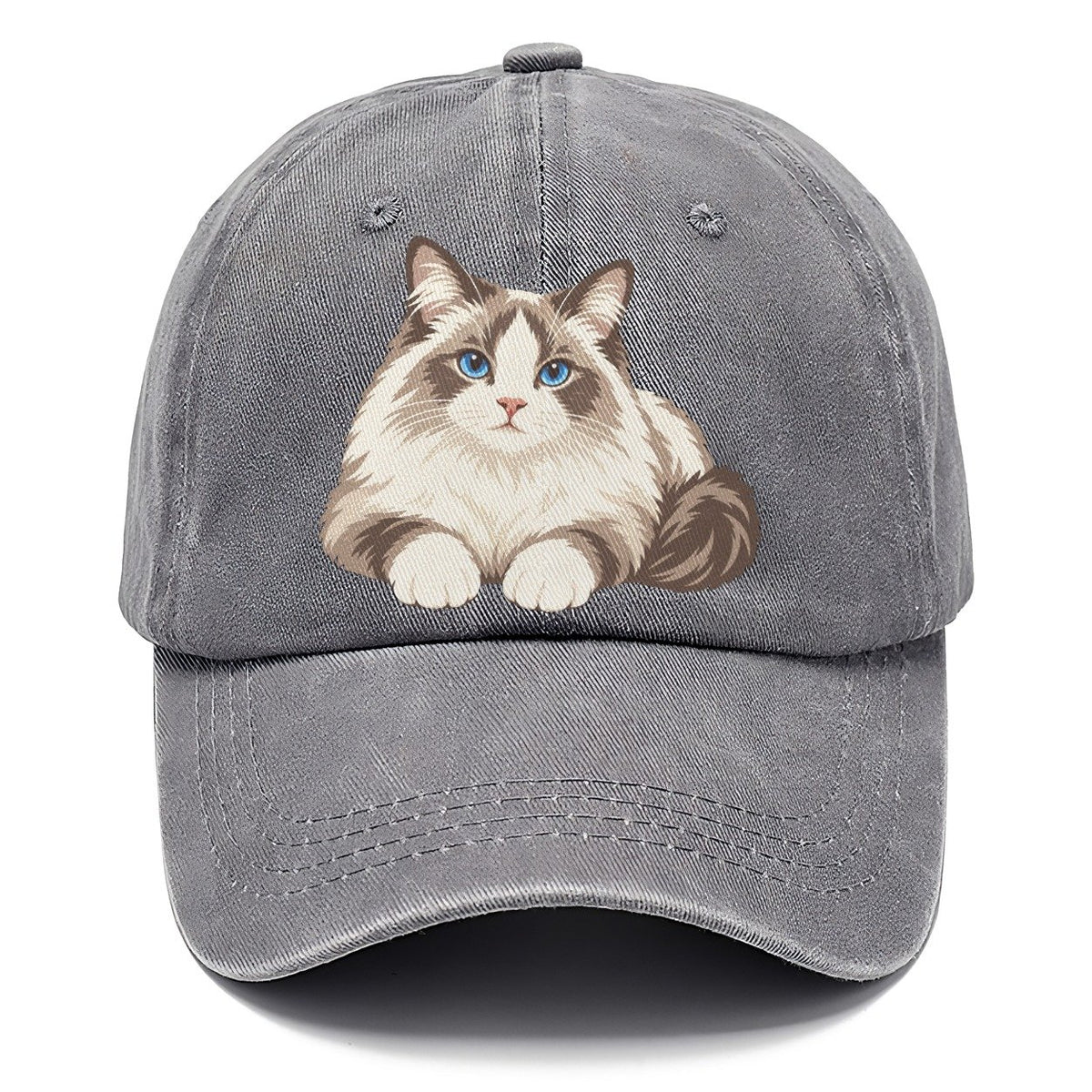 Ragdoll Reclining Paws Forward Realistic Cat Portrait Classic Cap – Urban Haze