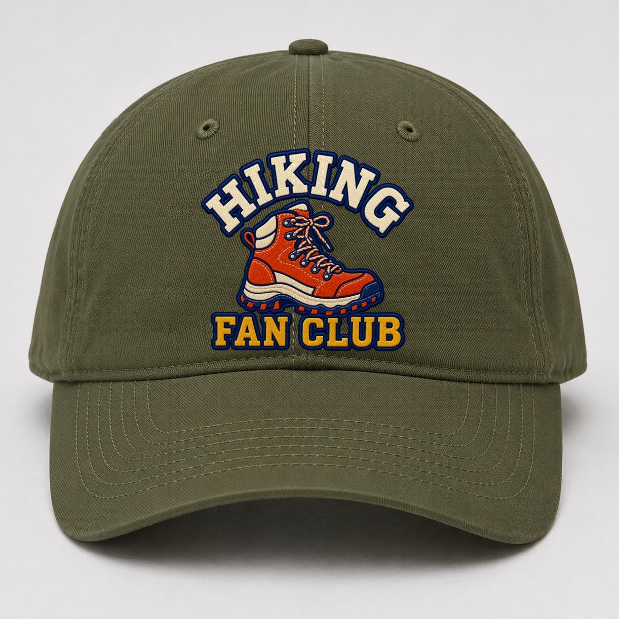 Hiking Fan Club Baseball Cap – Army Green
