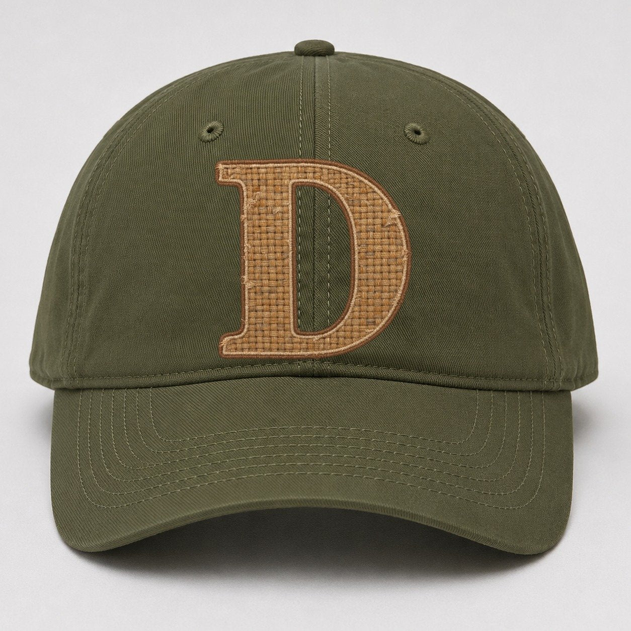 Woven Tweed D Monogram Baseball Cap – Army Green