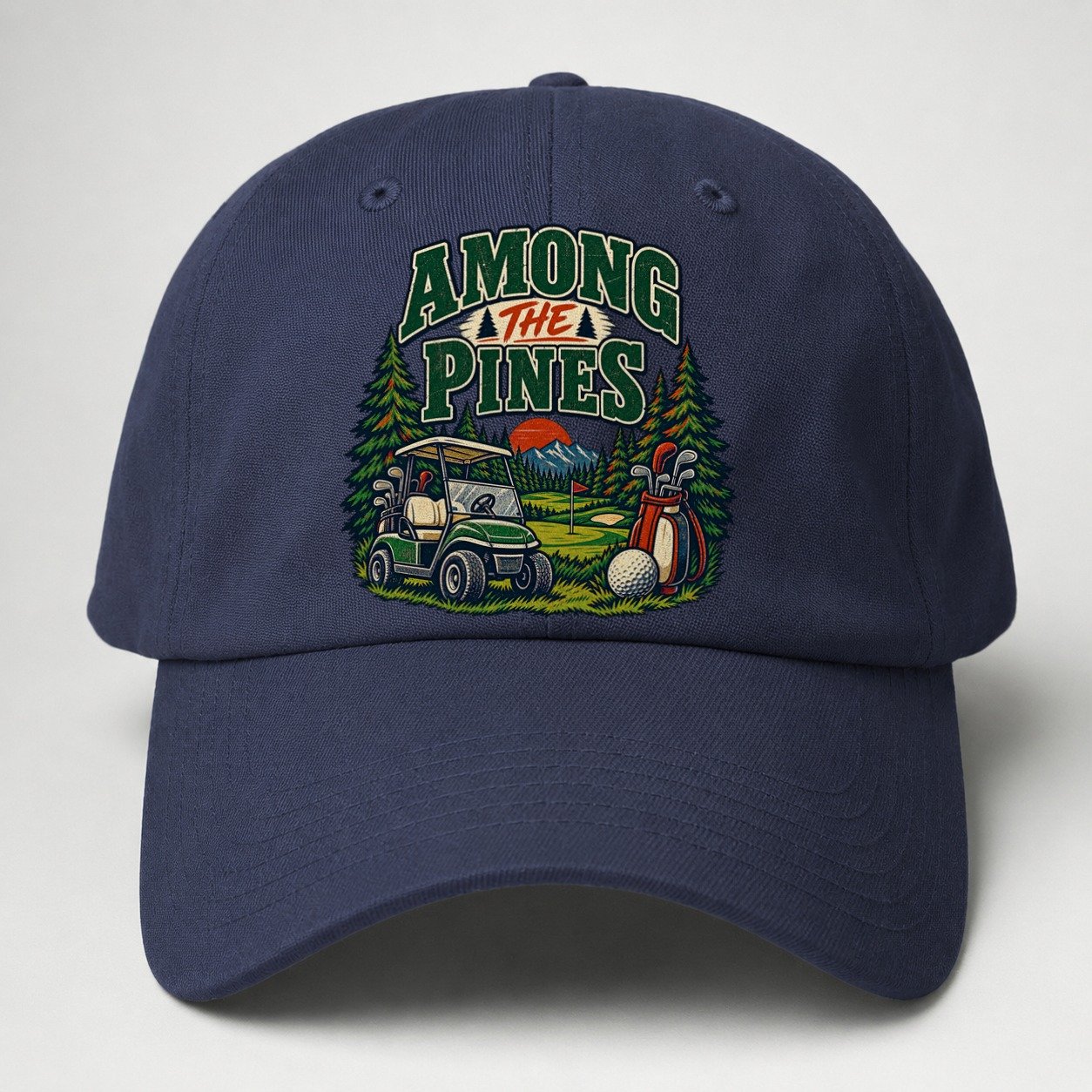 Among The Pines Golf Life Baseball Cap – Twilight Navy