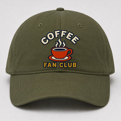 Coffee Fan Club Baseball Cap – Army Green