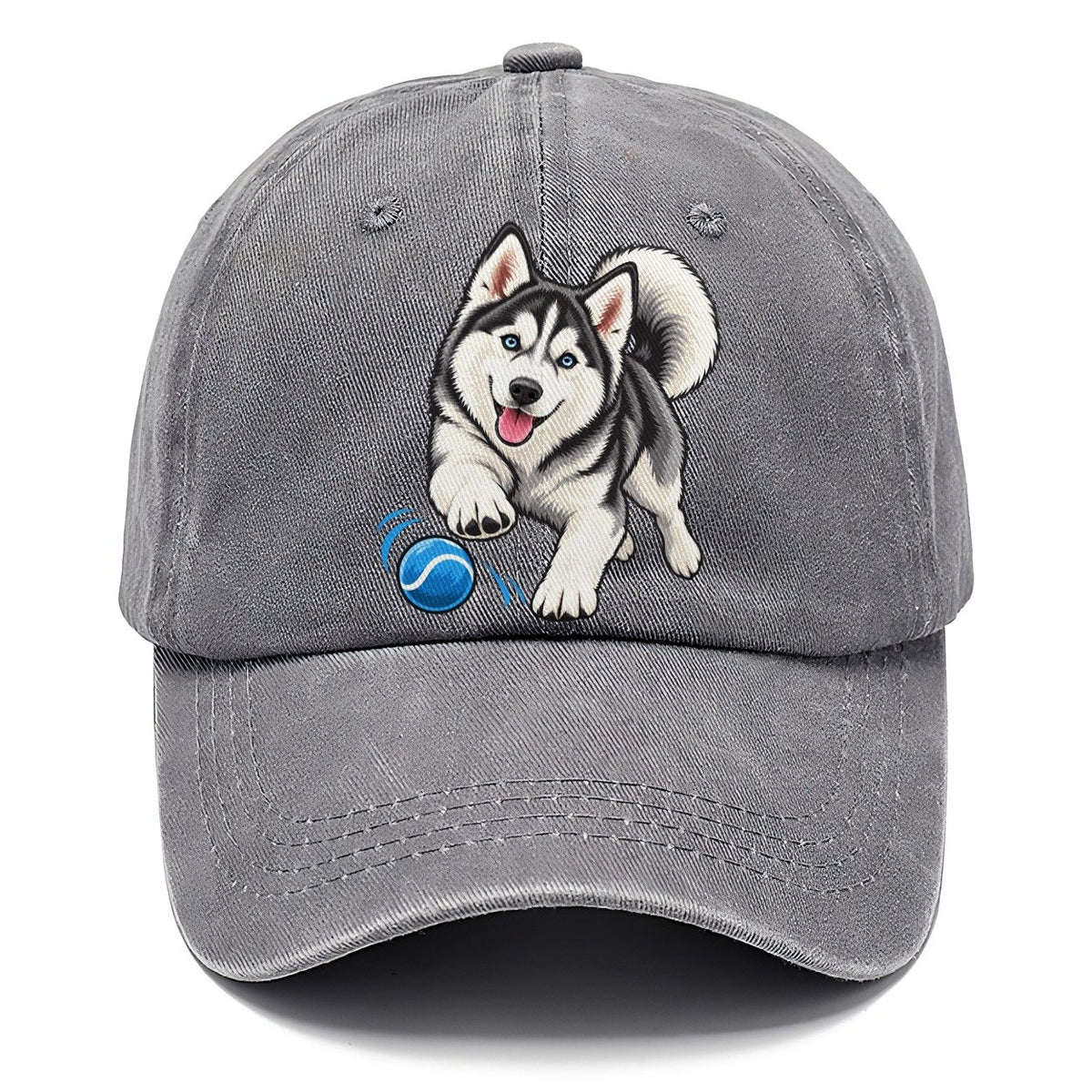 Blue-Eyed Husky Chasing Ball Classic Cap – Urban Haze