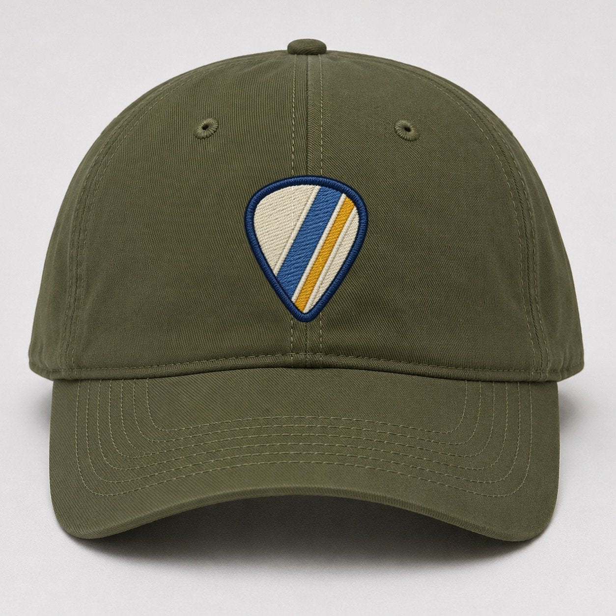 Guitar Pick Tiny Solo Marks Baseball Cap – Army Green