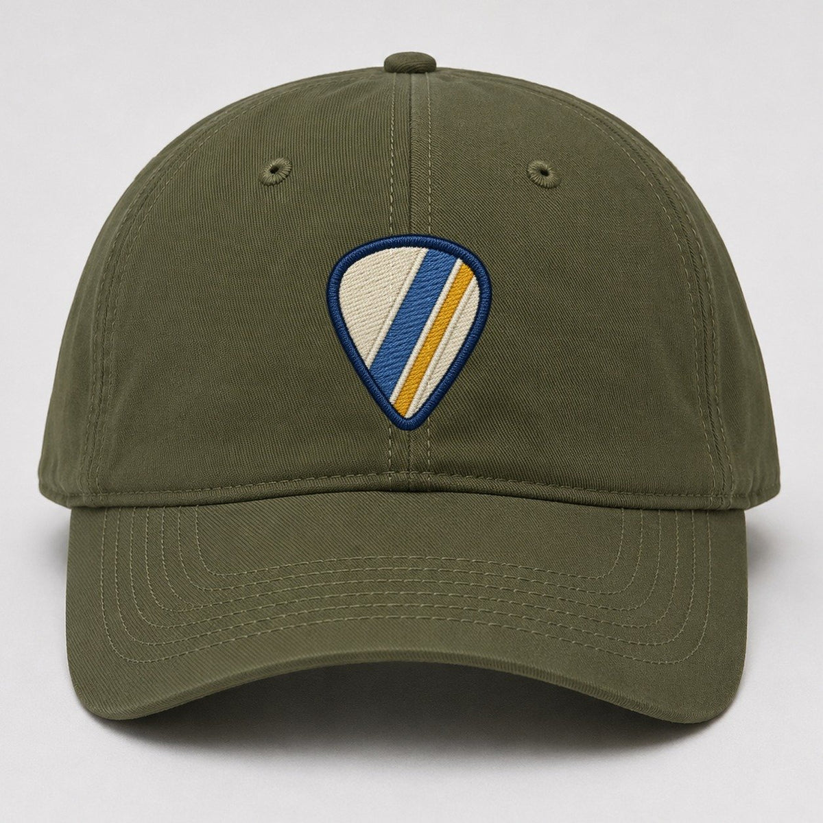 Guitar Pick Tiny Solo Marks Baseball Cap – Army Green