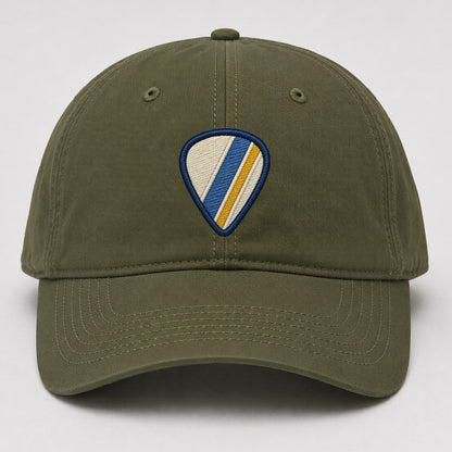 Guitar Pick Tiny Solo Marks Baseball Cap – Army Green