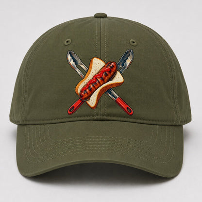 Sausage Sizzle Bread And Tongs Australia Cultural Icons Baseball Cap – Army Green