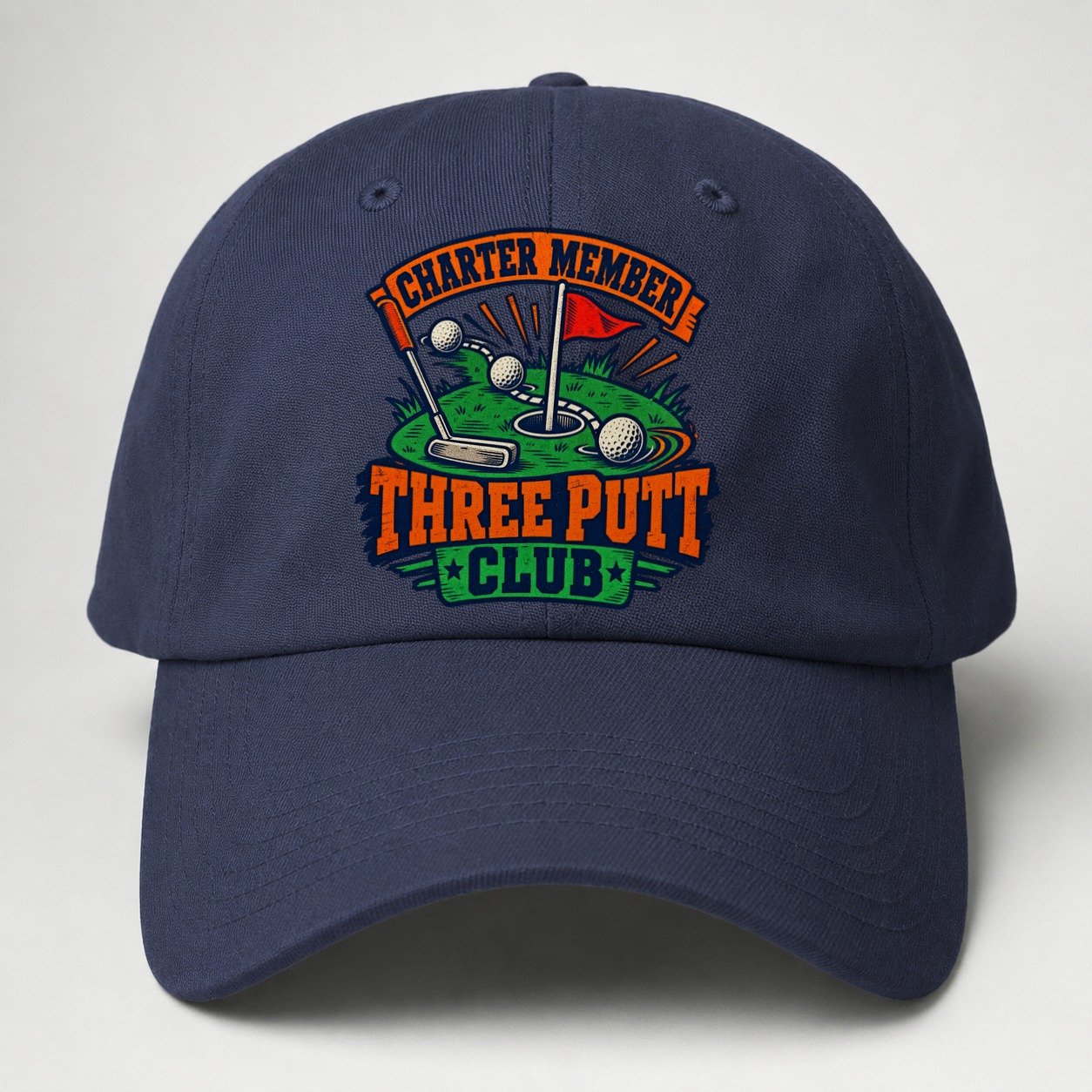 Three Putt Club Golf Life Baseball Cap – Twilight Navy