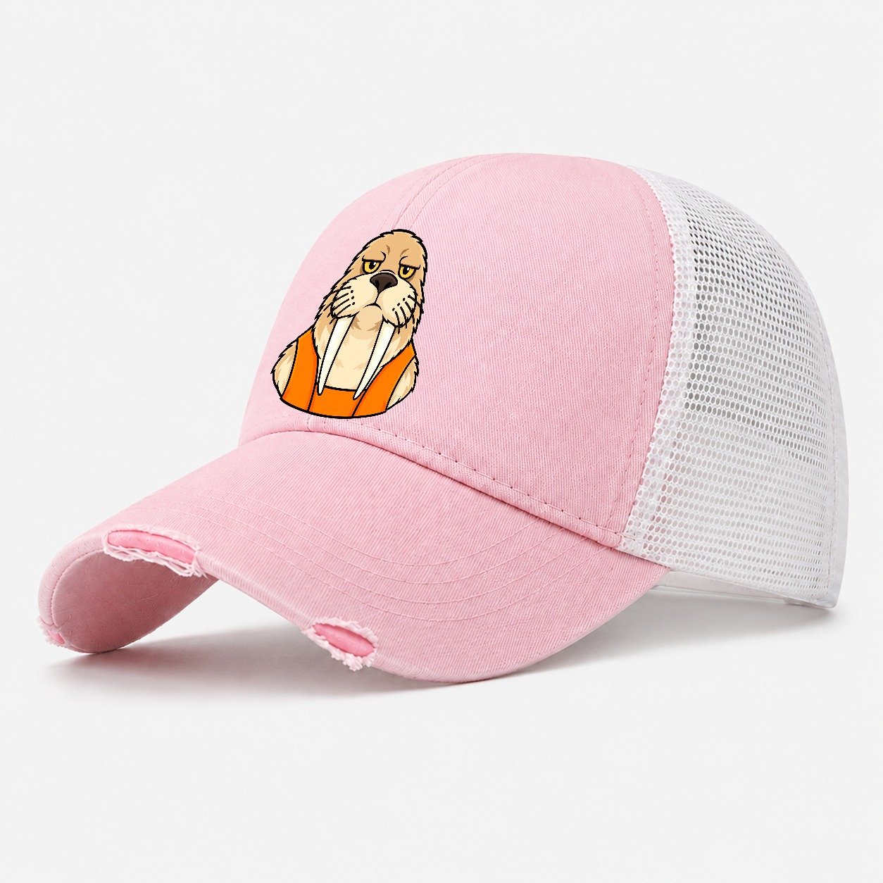 Walrus Yard Foreman Heavy Duty Washed Trucker Hat – Light Pink