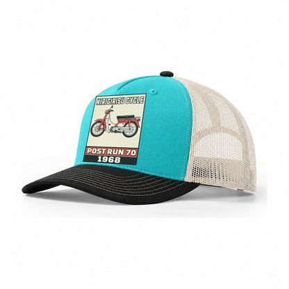 Kirin Post Run 70 Showa Speed Plates Trucker Hat – Aqua Black White