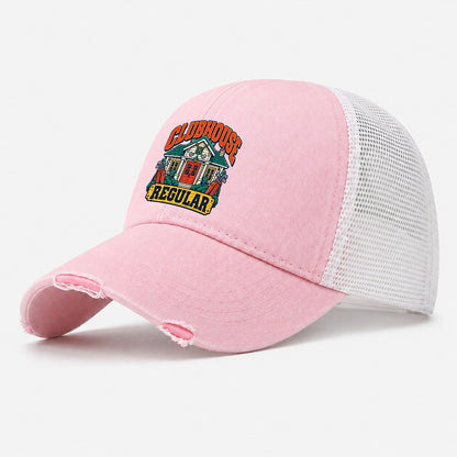 Clubhouse Regular Golf Life Washed Trucker Hat – Light Pink
