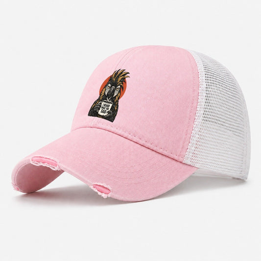 Parrot Mug Truths Washed Trucker Hat – Light Pink