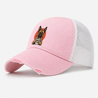 Belgian Malinois Mug Truths Dog Mug Truths Washed Trucker Hat – Light Pink