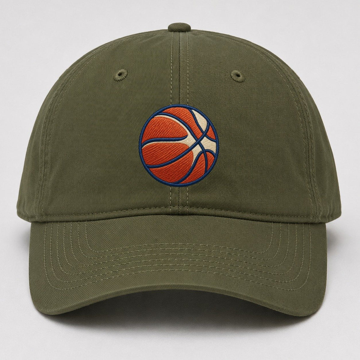 Basketball Tiny Solo Marks Baseball Cap – Army Green