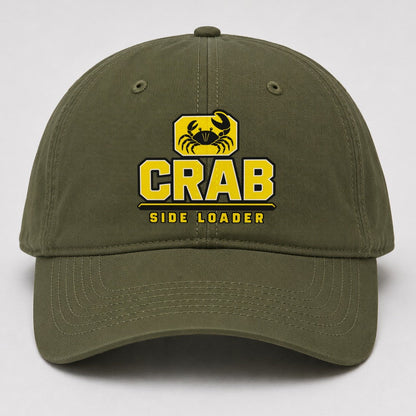 Crab Side Loader Heavy Duty Baseball Cap – Army Green