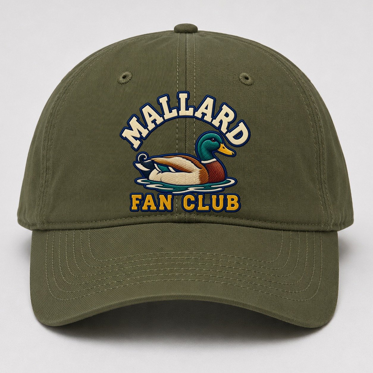 Mallard Fan Club Baseball Cap – Army Green