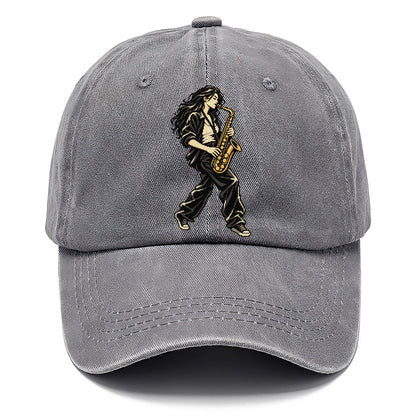 Woman Playing Saxophone Classic Cap – Urban Haze