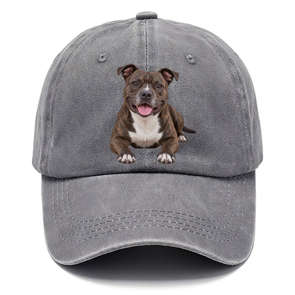Staffordshire Bull Terrier Lying Down Top Breeds Classic Cap – Urban Haze