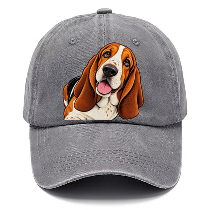 Happy Basset Hound Portrait Classic Cap – Urban Haze