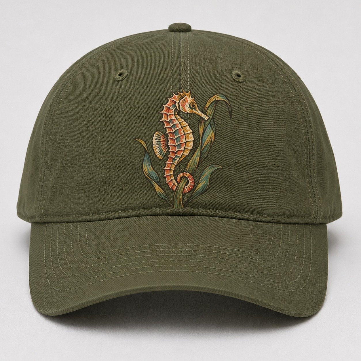 Seahorse Eelgrass Cradle Gentle Wild Baseball Cap – Army Green