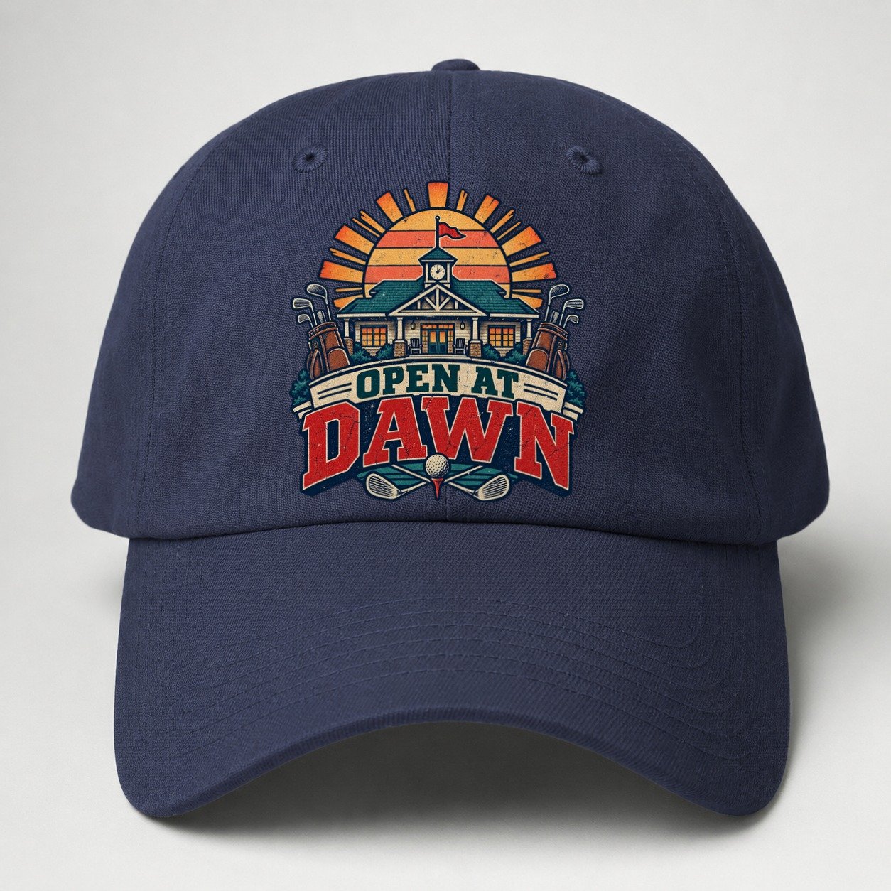 Open At Dawn Golf Life Baseball Cap – Twilight Navy