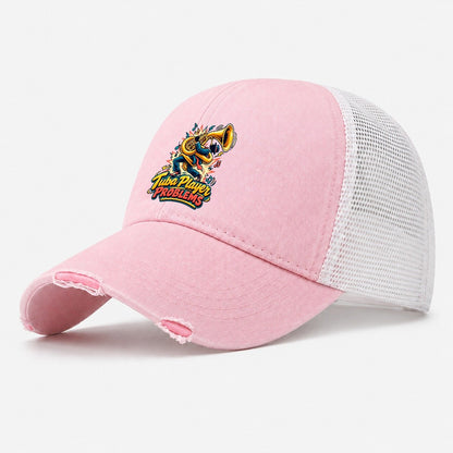Tuba Player Problems Music Instruments Washed Trucker Hat – Light Pink