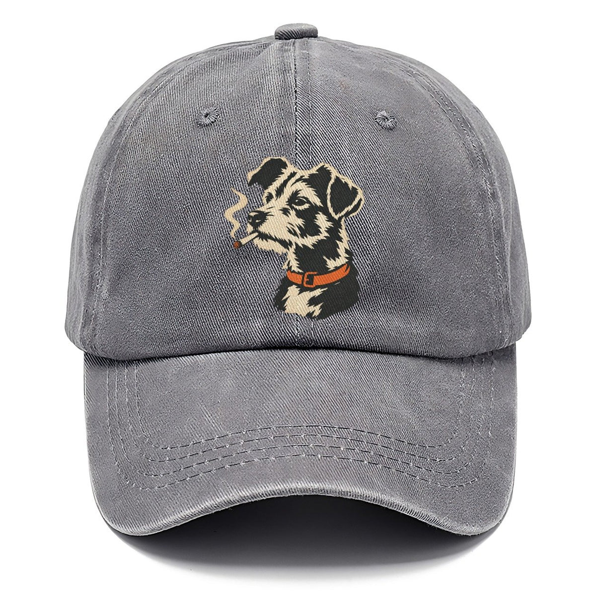 Smoking Terrier with Orange Collar Classic Cap – Urban Haze