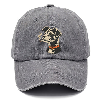 Smoking Terrier with Orange Collar Classic Cap – Urban Haze