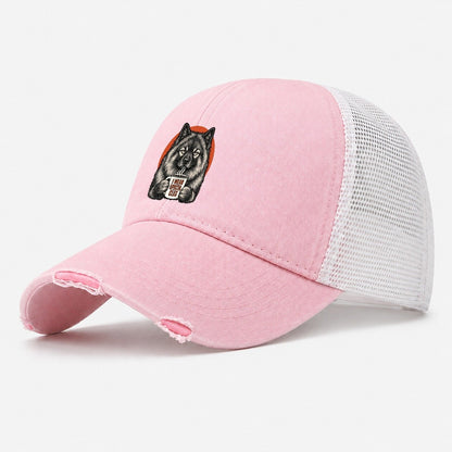 Keeshond Mug Truths Dog Mug Truths Washed Trucker Hat – Light Pink
