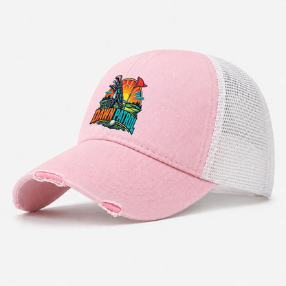 Dawn Patrol Golf Life Washed Trucker Hat – Light Pink