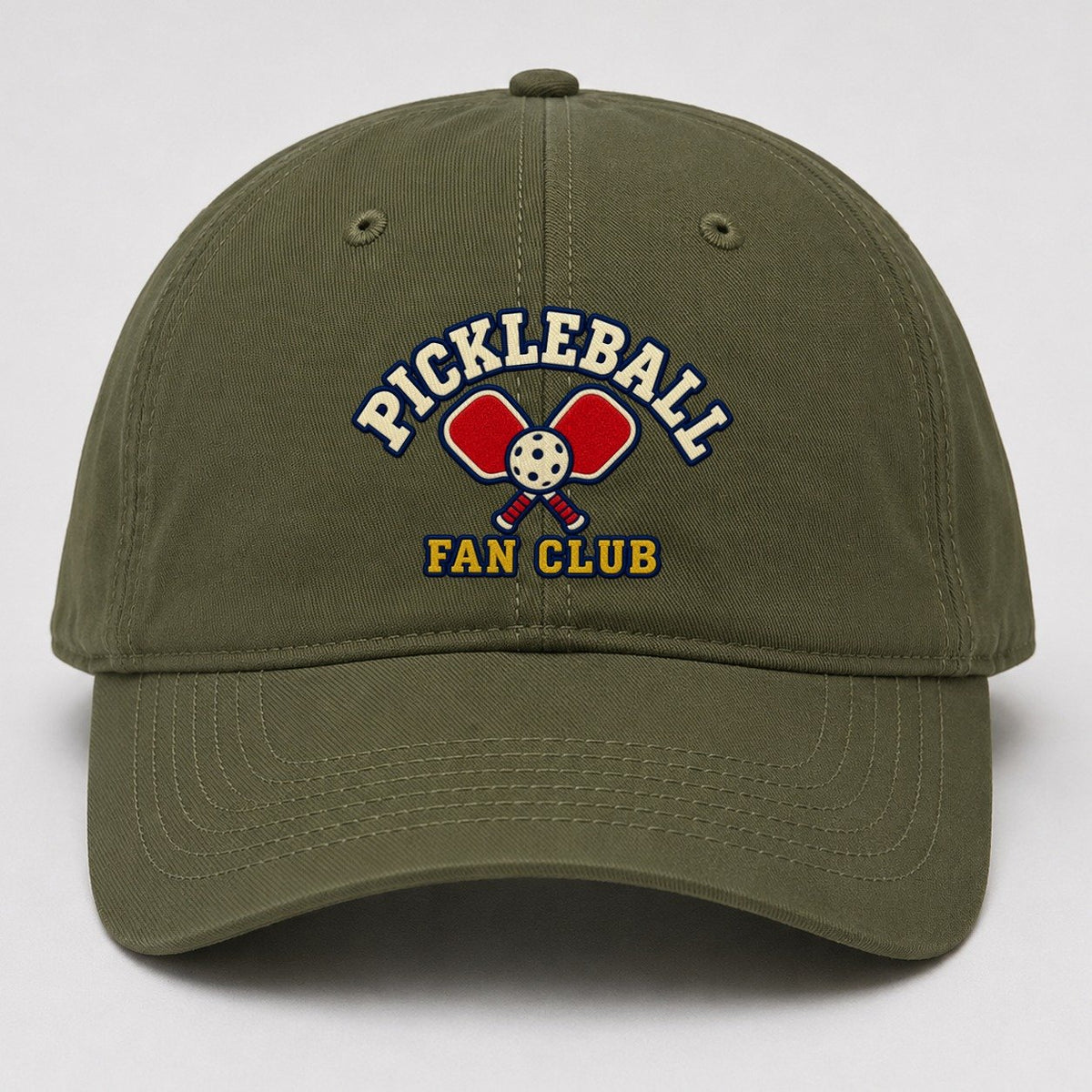Pickleball Fan Club Baseball Cap – Army Green