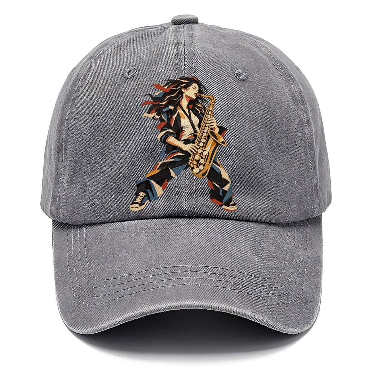 Saxophone Woman Paper Collage Classic Cap – Urban Haze